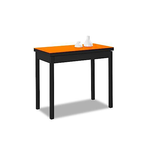 ASTIMESA Tipo Libro Mesa de Cocina, Naranja, 80 x 40 cm a 80 x 80 cm