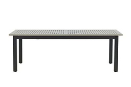 Venture Home Albany 224/324-Mesa de Mesa, Color Negro y Gris Table, Aluminio