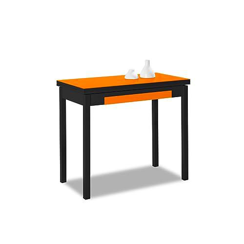 ASTIMESA Mesa de Cocina Tipo Libro, Naranja, 80 x 40 cm a 80 x 80 cm