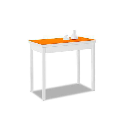 ASTIMESA Tipo Libro Mesa de Cocina, Naranja, 80 x 40 cm a 80 x 80 cm