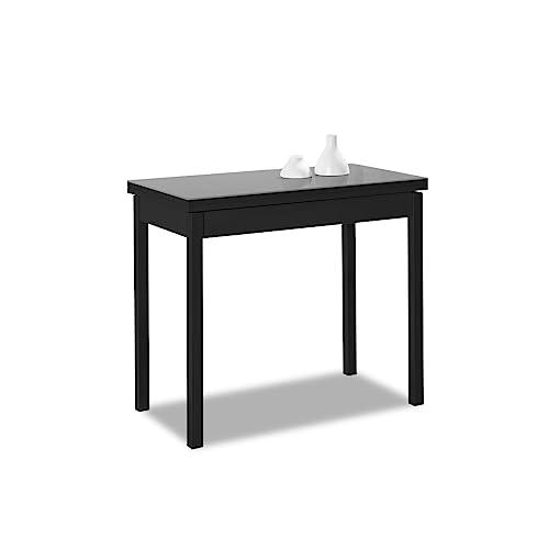 ASTIMESA Tipo Libro Mesa de Cocina, Gris, 80 x 40 cm a 80 x 80 cm