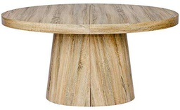 Menzzo Oluze Mesa, Madera, Color Roble Claro, L150 x P100 x H76 cm Avec rallonge : L300cm