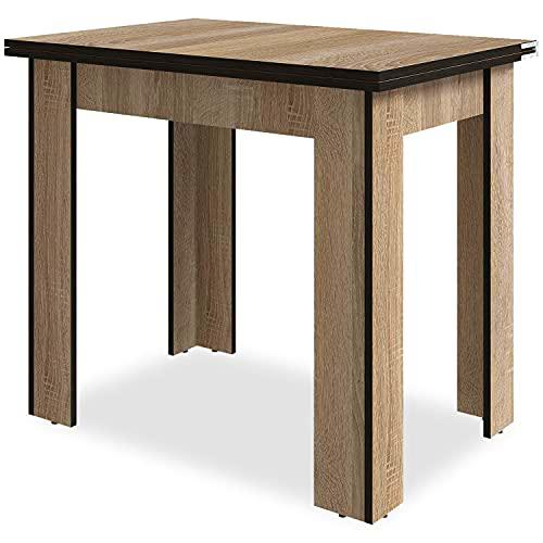 Menzzo Genevaro Mesa, Color Roble Claro, Fermée : L90 x P60 x H77 cm