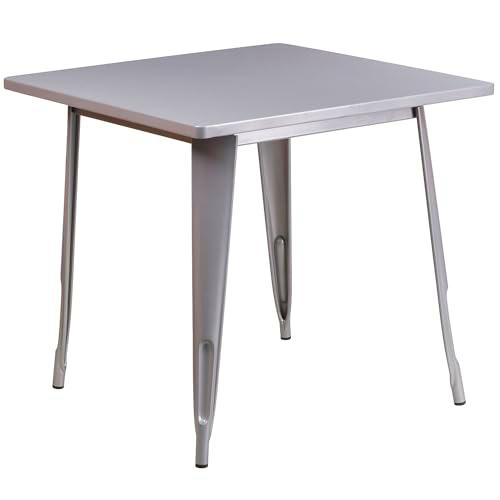 Flash Muebles 31,5 "Square Metal Indoor-Outdoor Cuadro
