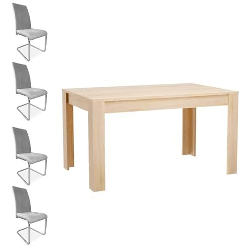 amuéblate online - Pack Mesa de Comedor o Salón, Modelo Mónaco