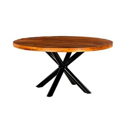 DKD Home Decor Mesa de Comedor, Madera de Mango, Estándar