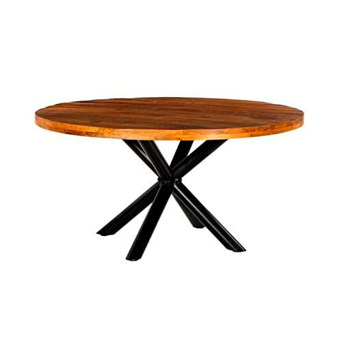 DKD Home Decor Mesa de Comedor, Madera de Mango, Estándar