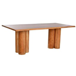 Home ESPRIT Mesa de Comedor Marrón Natural Madera de Acacia 200 x 100 x 76 cm