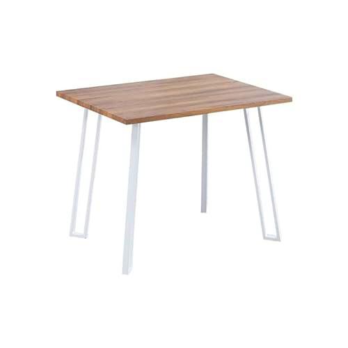 SHIITO | Modelo Bristol - Mesa de Cocina | Color Marrón con Patas Blancas