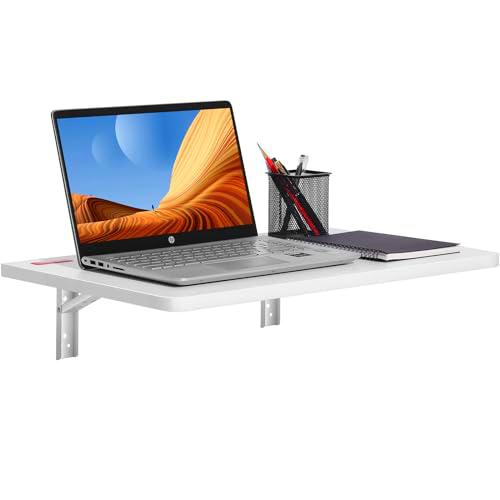 VEVOR Mesa Plegable de Pared 60x39,7x15 cm Escritorio Plegable de Pared Hecho de Tablero de Partículas Mesa Abatible Carga 45kg Instalación Fácil para Espacios Limitados Cocina Comedor Dormitorio Loft
