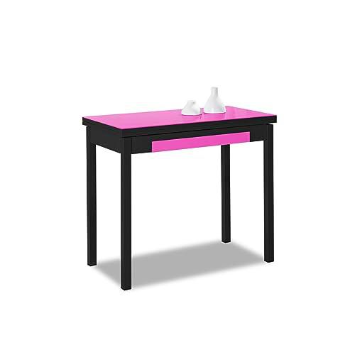 ASTIMESA Mesa de Cocina Tipo Libro, Rosa, 80 x 40 cm a 80 x 80 cm