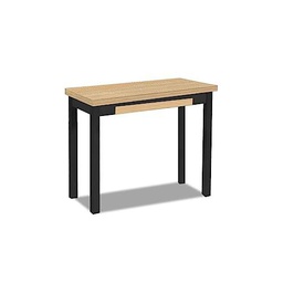 ASTIMESA Mesa de Cocina Tipo Libro, Roble Claro, 80 x 40 cm a 80 x 80 cm