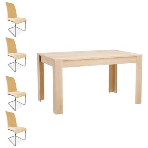 amuéblate online - Pack Mesa de Comedor o Salón, Modelo Mónaco