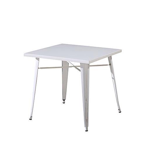 Cribel 179 Mesa Industrial de Metal Envejecido, Color Blanco, 808075