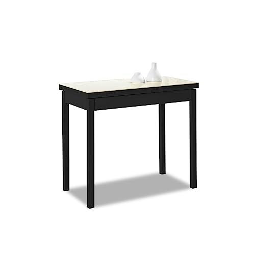 ASTIMESA Tipo Libro Mesa de Cocina, Beige, 80 x 40 cm a 80 x 80 cm