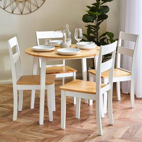 Julian Bowen Linwood Round Drop Leaf Table Top Mesa de Comedor