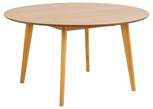 AC Design Furniture Roxanne Mesa de, Naturaleza, H: 76 x B: 140 x T: 140 cm