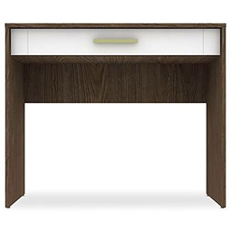 Menzzo Tenessil Mesa, Blanco y Roble, L90 x P42,5 x H75,5 cm