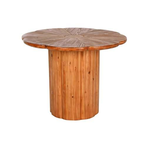 Home ESPRIT Mesa de Comedor Natural Madera 100 x 100 x 77 cm