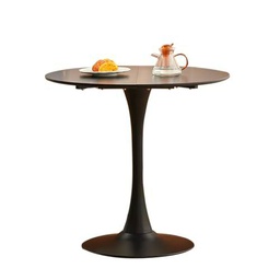 GrandCA HOME 80 cm, Mesa de Comedor Redonda, Madera de ingeniería Hierro
