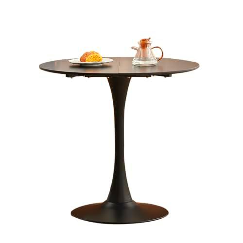 GrandCA HOME 80 cm, Mesa de Comedor Redonda, Madera de ingeniería Hierro