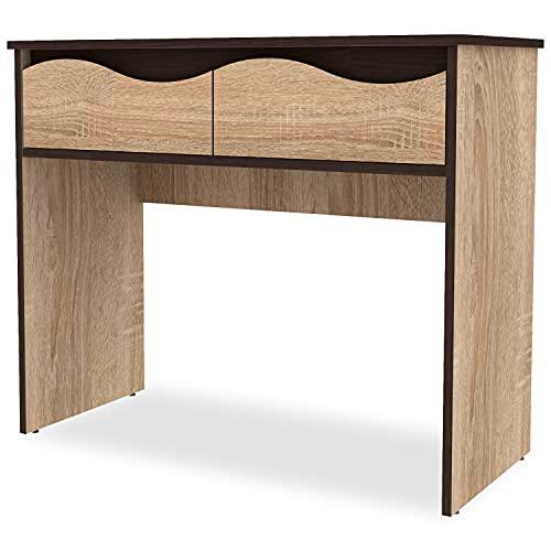 Menzzo Genevaro Mesa, Madera, Color Roble Claro, L90 x P40 x H75.6 cm