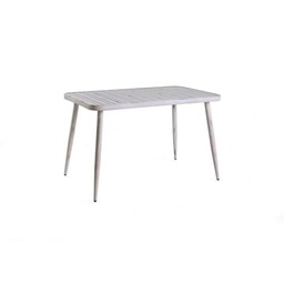 Home ESPRIT Mesa de Comedor Blanco Aluminio 120 x 75 x 75 cm