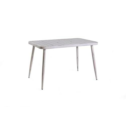 Home ESPRIT Mesa de Comedor Blanco Aluminio 120 x 75 x 75 cm