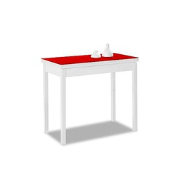 ASTIMESA Tipo Libro Mesa de Cocina, Rojo, 80 x 40 cm a 80 x 80 cm