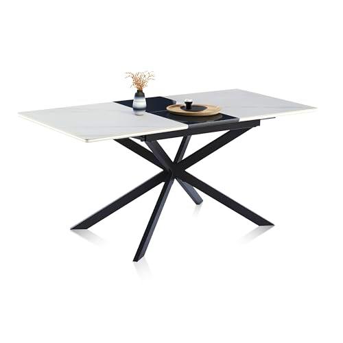 duehome | Onix, Mesa de Comedor Extensible, Mesa Ceramica