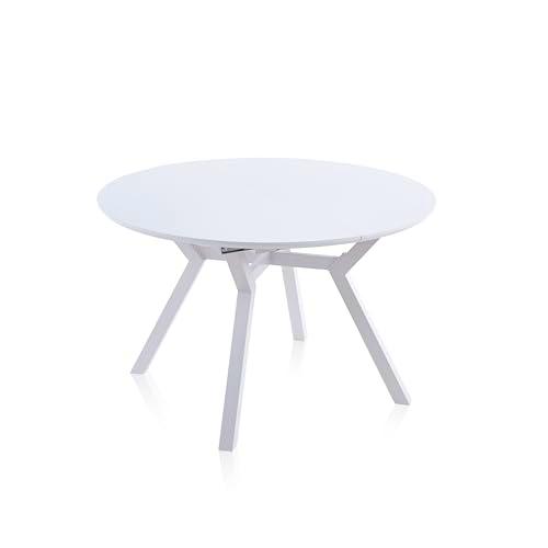 duehome 0603000020003 Aeris, Mesa de Comedor Redonda Extensible