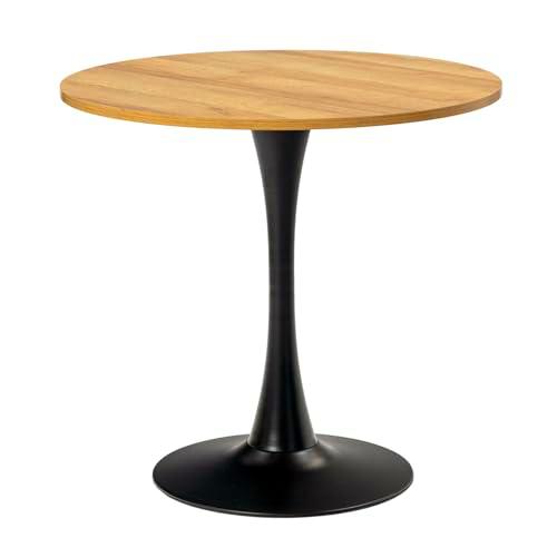 MEUBLE COSY Mesa de Comedor Redonda Retro 2-4 Personas para Salón Cocina Oficina