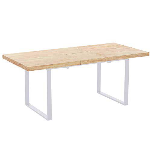 Adec Group Natural, Mesa Extensible de Comedor, Mesa de Salon o Cocina