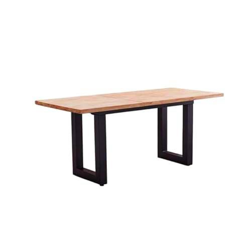 Shiito | Modelo VARSOVIA JC- Mesa de Comedor Extensible | Madera Natural con Patas Negras | 140/180 x 80.5 x 76 cm