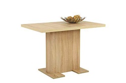 Hela Tische, Britt Mesa de comedor de pedestal, material compuesto de madera revestida de melamina