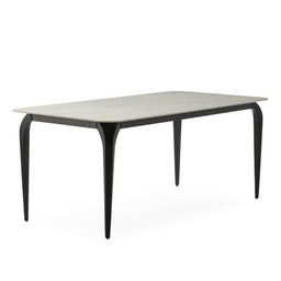 MESA DE COMEDOR 180X90X76 PORCELANICO/METAL NEGRO