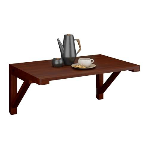 Relaxdays Mesa Plegable de Pared, 60x40 cm, Madera