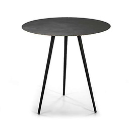 MESA COMEDOR 77X77X75 METAL NEGRO/DORADO
