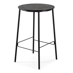MESA COMEDOR 70X70X111 MADERA NEGRO/METAL NEGRO