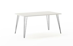 Schildmeyer Fynn Mesa de Comedor de Escritorio, Madera de ingeniería Metal