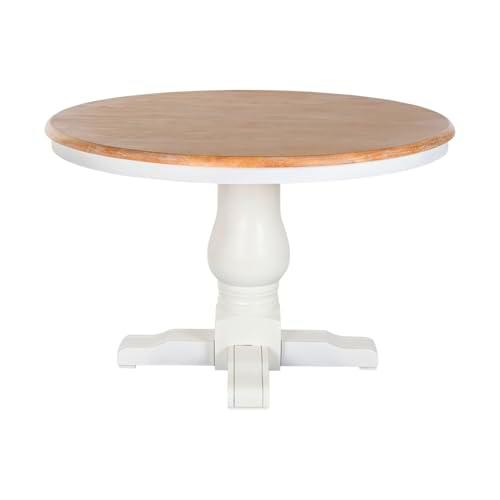 MESA REDONDA COMEDOR OLMO 120X120X76 BLANCO