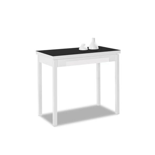 ASTIMESA Mesa de Cocina, Negro, 90 cm x 100 cm