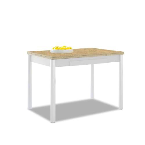 ASTIMESA - Mesa de Cocina Extensible - Estructura Blanca Tapa Laminado