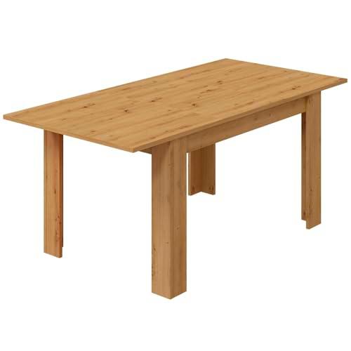 Habitdesign Mesa de Salón Comedor Extensible en Color Roble Nodi 140-190x78x90