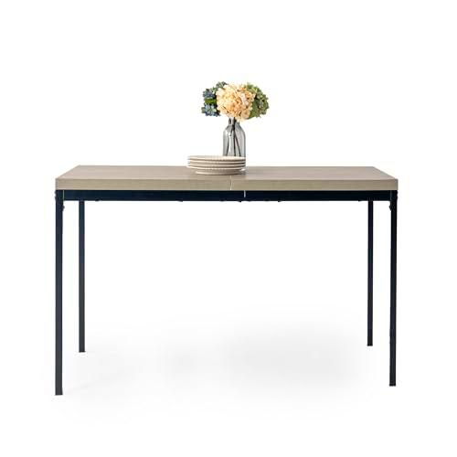 FurnitureR 120cm escandinavo Gris Madera Efecto Grano Cocina Mesa de Comedor