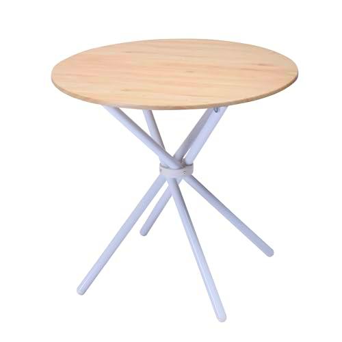 FurnitureR Mesa de Comedor Redonda, 80 cm de diámetro
