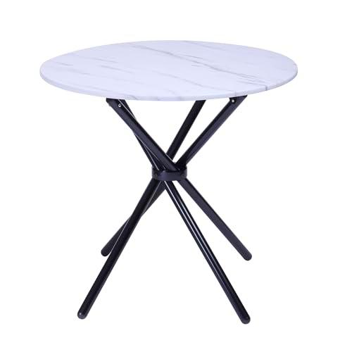 FurnitureR Mesa de Comedor Redonda, 80 cm de diámetro