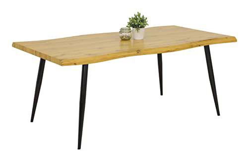 Hela Gabi Mesa de Comedor con Efecto de Borde Natural