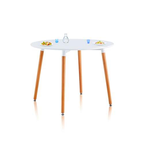 duehome | Mesa de Comedor Redonda Fija, Mesa Cocina