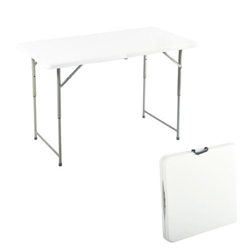 FurnitureR Rectangular plegable mesa de comedor plegable de 120 x 60 cm portátil para 6 personas